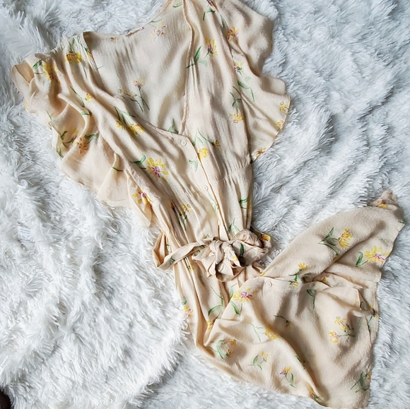 BOHO YELLOW FLORAL DRESS - Picture 4 of 9